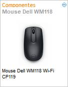 Mouse Dell WM118 Wi-Fi CP119 (Figura somente ilustrativa, no representa o produto real)