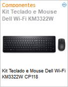 Kit Teclado e Mouse Dell Wi-Fi KM3322W CP118 (Figura somente ilustrativa, no representa o produto real)