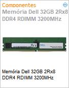 Memria Dell 32GB 2Rx8 DDR4 RDIMM 3200MHz  (Figura somente ilustrativa, no representa o produto real)