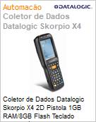 Coletor de dados Datalogic Skorpio X4 2D Pistola 1GB RAM/8GB Flash Teclado alfanumrico de 50 teclas GreenSpot Windows Embedded Compact 7 Wi-Fi 11n MIMO CCX v4 Bluetooth v4 RF WMS (Figura somente ilustrativa, no representa o produto real)