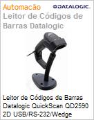 Leitor de Cdigos de Barras Datalogic QuickScan QD2590 2D USB/RS-232/Wedge Multi-Interface, Black (Kit inclui Scanner, Cabo USB e Suporte)  (Figura somente ilustrativa, no representa o produto real)