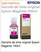 Garrafa de tinta original Epson Magenta 140ml (Figura somente ilustrativa, no representa o produto real)
