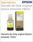 Garrafa de tinta original Epson Amarelo 140ml (Figura somente ilustrativa, no representa o produto real)