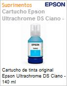Cartucho de tinta original Epson Ultrachrome DS Ciano - 140 ml (Figura somente ilustrativa, no representa o produto real)