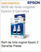 Refil de tinta original Epson 2 Garrafas Pretas (Figura somente ilustrativa, no representa o produto real)
