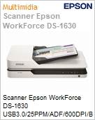 Scanner Epson WorkForce DS-1630 25ppm 600dpi ADF USB 3.0 Branco  (Figura somente ilustrativa, no representa o produto real)