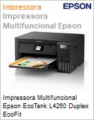 Impressora Multifuncional Tanque de tinta Epson EcoTank L4260 Duplex EcoFit  (Figura somente ilustrativa, no representa o produto real)