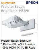 Projetor Epson BrightLink 1485Fi+ 5000 ANSI Lumens 1080p HDMI [x3] USB Rede Wi-Fi  (Figura somente ilustrativa, no representa o produto real)