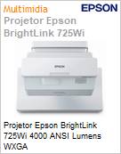 Projetor Epson BrightLink 725Wi 4000 ANSI Lumens WXGA  (Figura somente ilustrativa, no representa o produto real)