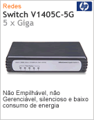 JD838A - Switch Gigabit 05 portas Aruba HPE V1405C-5G Desktop (5 x Gigabit) L2 (Antigo 3Com 3C1670500C)