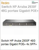 Switch HPE Aruba 2930F 48G portas Gigabit POE+ 4x SFP+  (Figura somente ilustrativa, no representa o produto real)