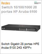 Switch Gigabit 28 portas HPE Aruba 6100 24G 4SFP+  (Figura somente ilustrativa, no representa o produto real)