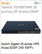 Switch Gigabit 28 portas HPE Aruba 6200F 24G 4SFP+  (Figura somente ilustrativa, no representa o produto real)