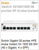 Switch Gigabit 08 portas HPE Aruba Instant On 1830 8G SW (48 x Gigabit; 4 x SFP) Gerencivel  (Figura somente ilustrativa, no representa o produto real)