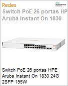 Switch PoE 26 portas HPE Aruba Instant On 1830 24G 2SFP 195W  (Figura somente ilustrativa, no representa o produto real)