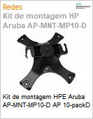 Kit de montagem HPE Aruba AP-MNT-MP10-D AP 10-packD  (Figura somente ilustrativa, no representa o produto real)