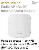 Ponto de acesso 11ac HPE interno Aruba Instant On AP11 (RW) 2x2 11ac Wave2  (Figura somente ilustrativa, no representa o produto real)