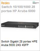 Switch Gigabit 28 portas HPE Aruba 6000 24G 4SFP  (Figura somente ilustrativa, no representa o produto real)