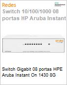 Switch Gigabit 08 portas HPE Aruba Instant On 1430 8G (Figura somente ilustrativa, no representa o produto real)