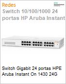 Switch Gigabit 24 portas HPE Aruba Instant On 1430 24G  (Figura somente ilustrativa, no representa o produto real)