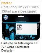 Cartucho de tinta original HP 727 Cinza 130ml para DesignJet  (Figura somente ilustrativa, no representa o produto real)