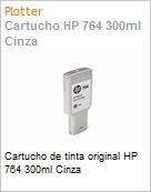 Cartucho de tinta original HP 764 Cinza PLUK 300ml  (Figura somente ilustrativa, no representa o produto real)