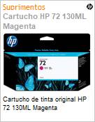 Cartucho de tinta original HP 72 130ML Magenta  (Figura somente ilustrativa, no representa o produto real)