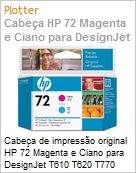 Cabea de impresso original HP 72 Magenta/Ciano PLUK  (Figura somente ilustrativa, no representa o produto real)
