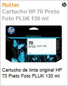 Cartucho de tinta original HP 70 Preto Foto PLUK 130 ml  (Figura somente ilustrativa, no representa o produto real)