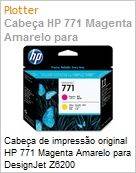 Cabea de impresso original HP 771 Magenta Amarelo para DesignJet Z6200  (Figura somente ilustrativa, no representa o produto real)