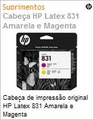 Cabea de impresso original HP Latex 831 Amarela e Magenta  (Figura somente ilustrativa, no representa o produto real)