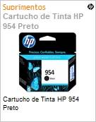 Cartucho de tinta original HP 954 Preto (Figura somente ilustrativa, no representa o produto real)