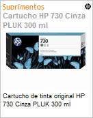 Cartucho de tinta original HP 730 Cinza PLUK 300ml  (Figura somente ilustrativa, no representa o produto real)