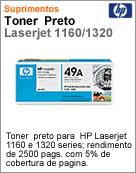 Q5949A - Cartucho de toner original HP Preto para LaserJet 1160 e 1320 (2500 pginas)