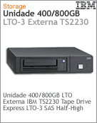 3580H3S - Unidade de fita 400/800GB LTO Externa IBM TS2230 Tape Drive Express LTO-3 SAS Half-High
