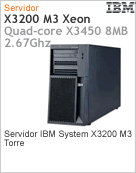 7328E5U - Servidor System x IBM x3200 M3 Intel Xeon Quad-Core X3450 (2.67GHz/1333MHz/8MB) 4GB 2x 250GB RAID