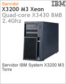 7328E6U - Servidor System x IBM x3200 M3 Intel Xeon Quad-Core X3430 (2.40GHz/1333MHz/8MB) 4GB Sem Disco SR RAID