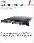 34543 - Sistema de Armazenamento em Rede (NAS) StorCenter Lenovo EMC Iomega ix4-200r 4TB (4 x 1TB) Rackmount