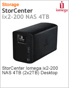34560 - Sistema de Armazenamento em Rede (NAS) StorCenter Lenovo EMC Iomega ix2-200 4TB (2 x 2TB) Desktop