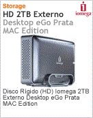 34796 - Unidade de Disco Rgido (HD) Externo 2TB Lenovo EMC Iomega Desktop eGo Prata MAC Edition