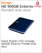 34897 - Unidade de Disco Rgido (HD) Externo 500GB Lenovo EMC Iomega Porttil eGo Azul