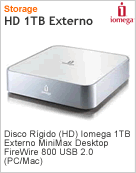34937 - Unidade de Disco Rgido (HD) Externo 1TB Lenovo EMC Iomega MiniMax Desktop FireWire 800 USB 2.0 (PC Mac)