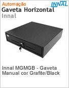 9003 - Gaveta Horizontal Porta Cdulas e Moedas Innal MGMGB Manual com Pino Chave Grafite/Black