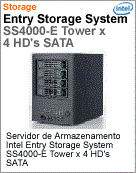 SS4000ENA - Servidor de Armazenamento Intel Entry Storage System SS4000-E Tower x 4 HD's SATA