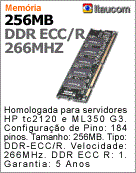 256E2665R14 - Memria Itaucom 256MB DDR ECC/R 266MHz (Homologada para Servidores HP TC2120 e ML350 G3)
