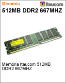 512N66KFU58 - Memria Itaucom 512MB DDR2 667MHz