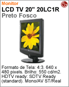 20LC1R - Televiso 20 LCD LG 20LC1R Preto Fosco