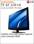 22LG30R - Televiso 22 LCD LG 22LG30R Preto
