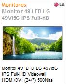 Monitor 49 LED LFD Profissional Digital Signage LG Series VL5G 49VL5G-M Videowall Full HD 8ms HDMI [x2] DisplayPort DVI USB IR Rede 24/7 500 Nits Borda Ultrafina webOS (Figura somente ilustrativa, no representa o produto real)