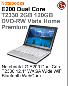 E200-A.CP01P1 - Notebook LG E200 Intel Pentium Dual-Core T2330 (1.60GHz) 2GB 120GB 12.1